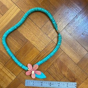 Handmade Flower Wooden Necklace